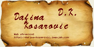 Dafina Košarović vizit kartica